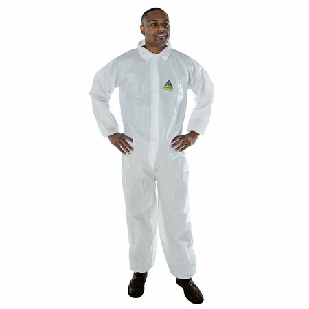 CORDOVA DEFENDER II Microporous Coverall, Elastic Wrists, Elastic Ankles, 2XL, 12PK MP2002XL